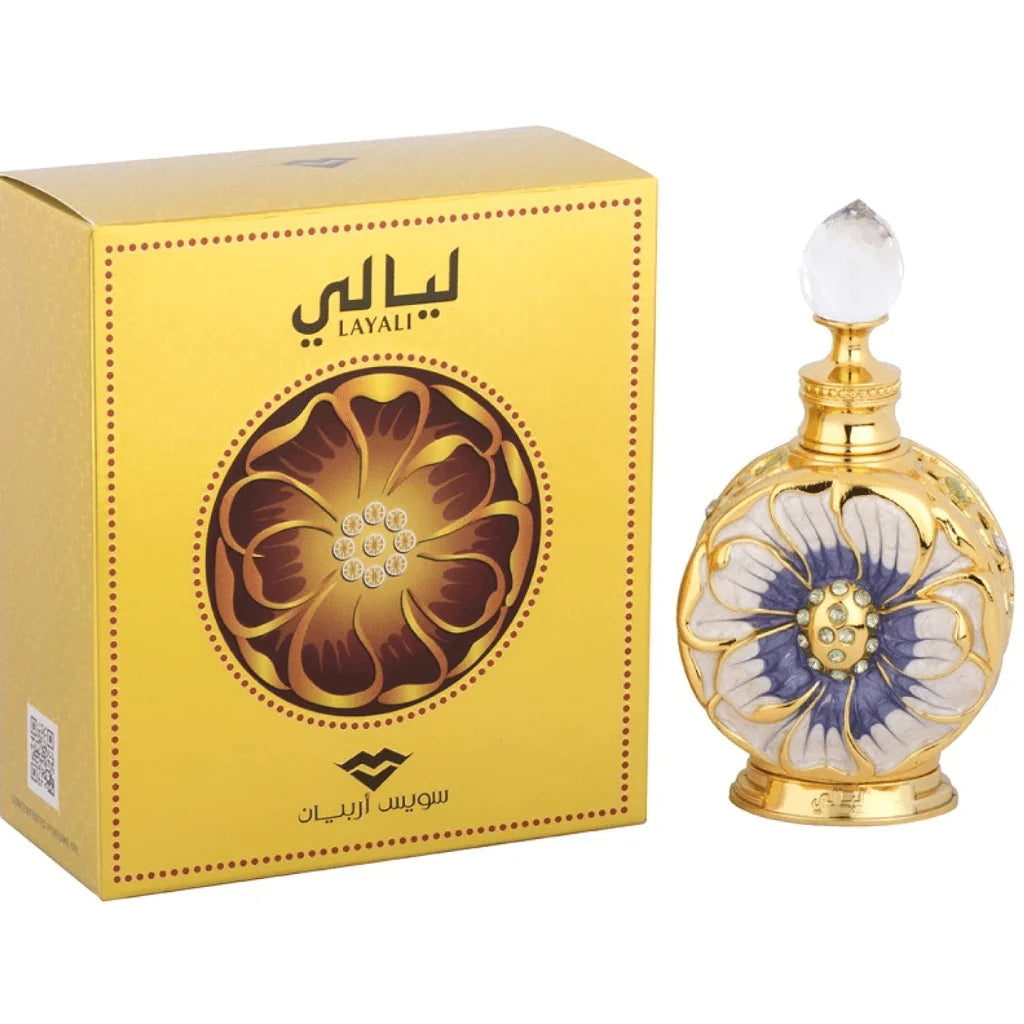 Layali for Women Perfume Oil - 15 ML (0.5 oz) by Swiss Arabian